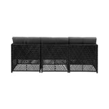 Livsip Outdoor Sofa Set 4 Seater Wicker Corner Modular Setting - 45-Degree Angle