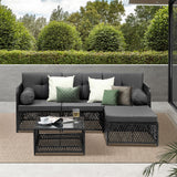 Livsip Outdoor Sofa Set 4 Seater Wicker Corner Modular Setting