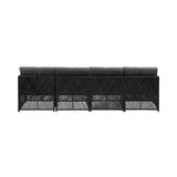 Livsip Outdoor Sofa Set 6 Seater Wicker Rattan Lounge Setting - Extra Image