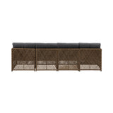 Livsip Outdoor Furniture Lounge Setting 6 Seater Wicker Sofa Set