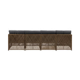Livsip Outdoor Furniture Lounge Setting 6 Seater Wicker Sofa Set - Extra Image