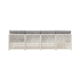 Livsip Outdoor Furniture Sofa Set 7-Piece Wicker Lounge Setting - Rear View