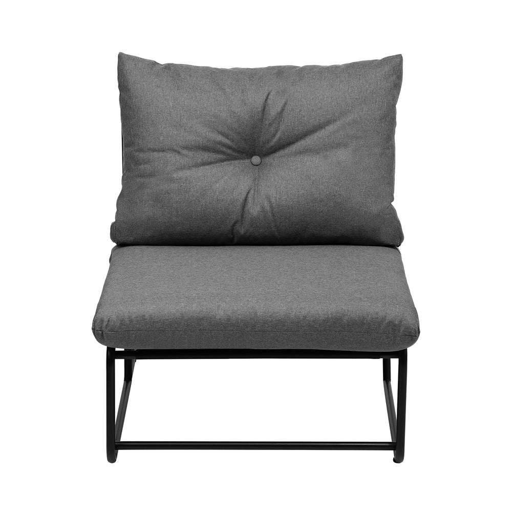Livsip 2PCS Outdoor Dining Chairs Patio Sofa Lounge Chair Grey