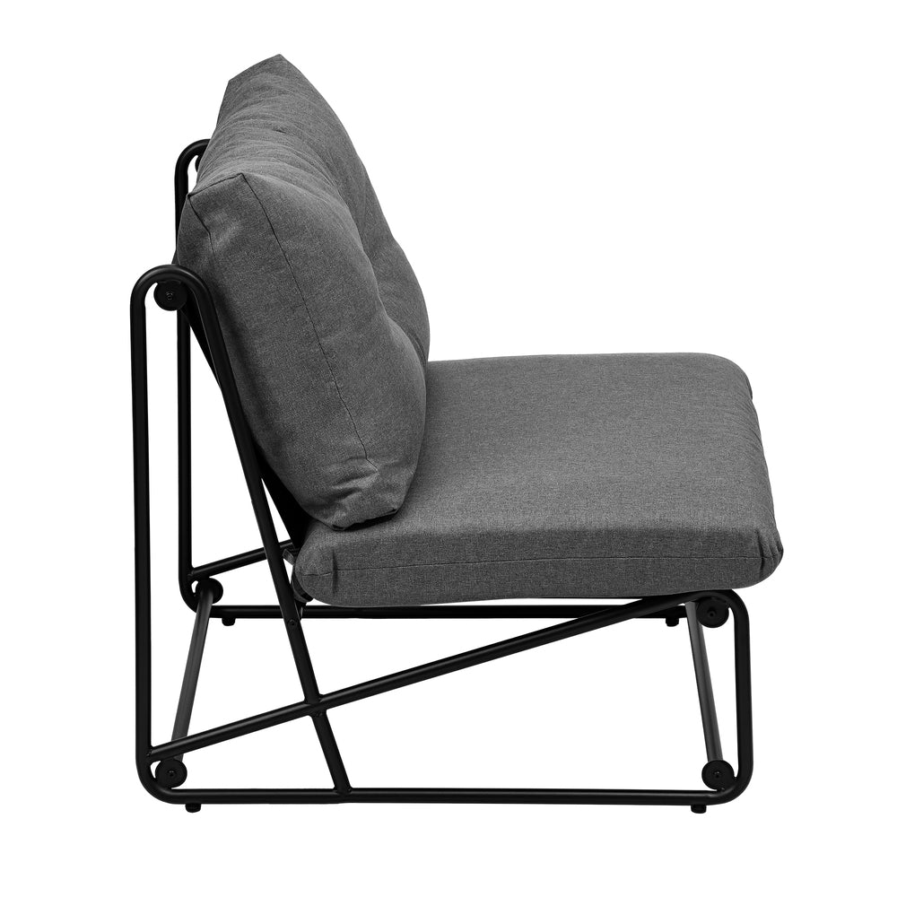 Livsip 2PCS Outdoor Dining Chairs Patio Sofa Lounge Chair Grey