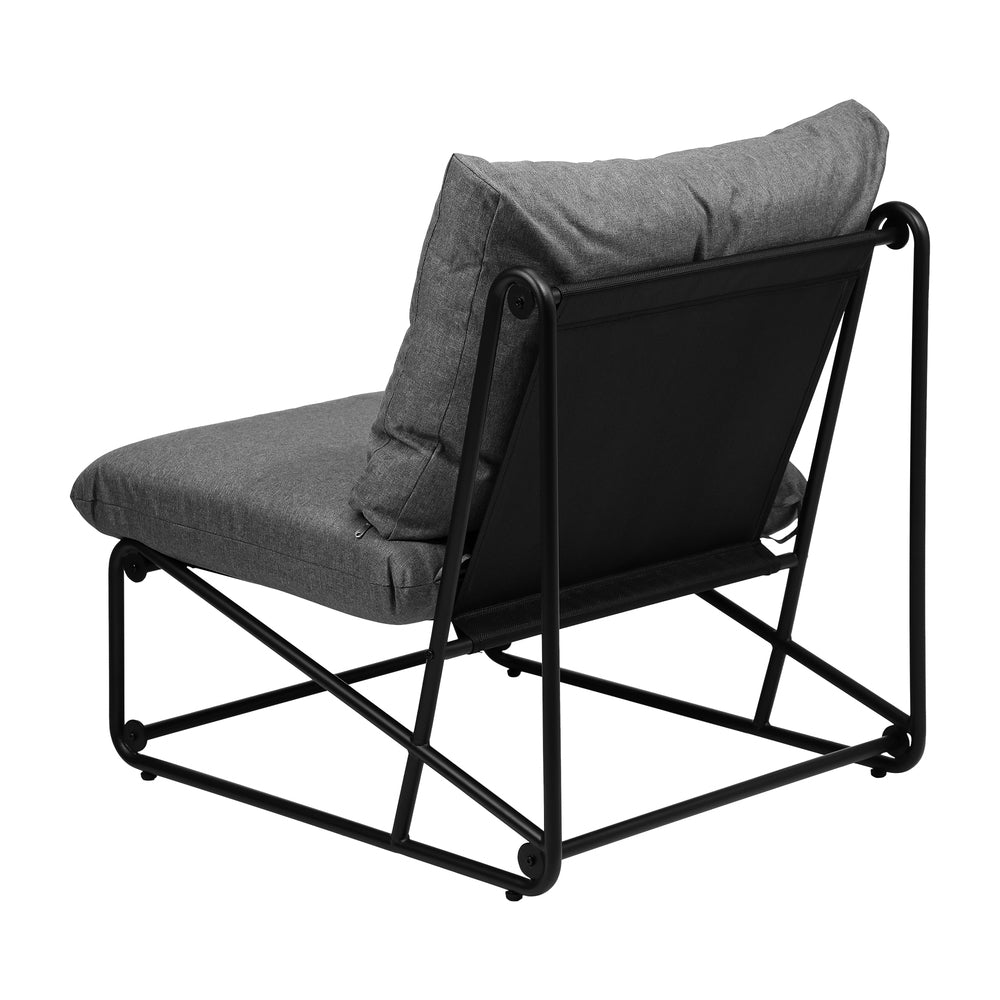 Livsip 2PCS Outdoor Dining Chairs Patio Sofa Lounge Chair Grey