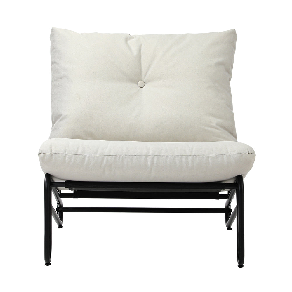Livsip 2PC Outdoor Lounge Chairs Patio Sofa with Cushions Beige