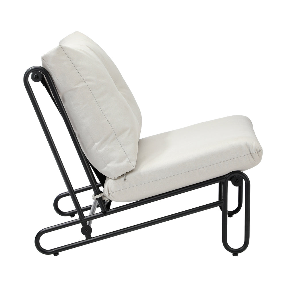 Livsip 2PC Outdoor Lounge Chairs Patio Sofa with Cushions Beige