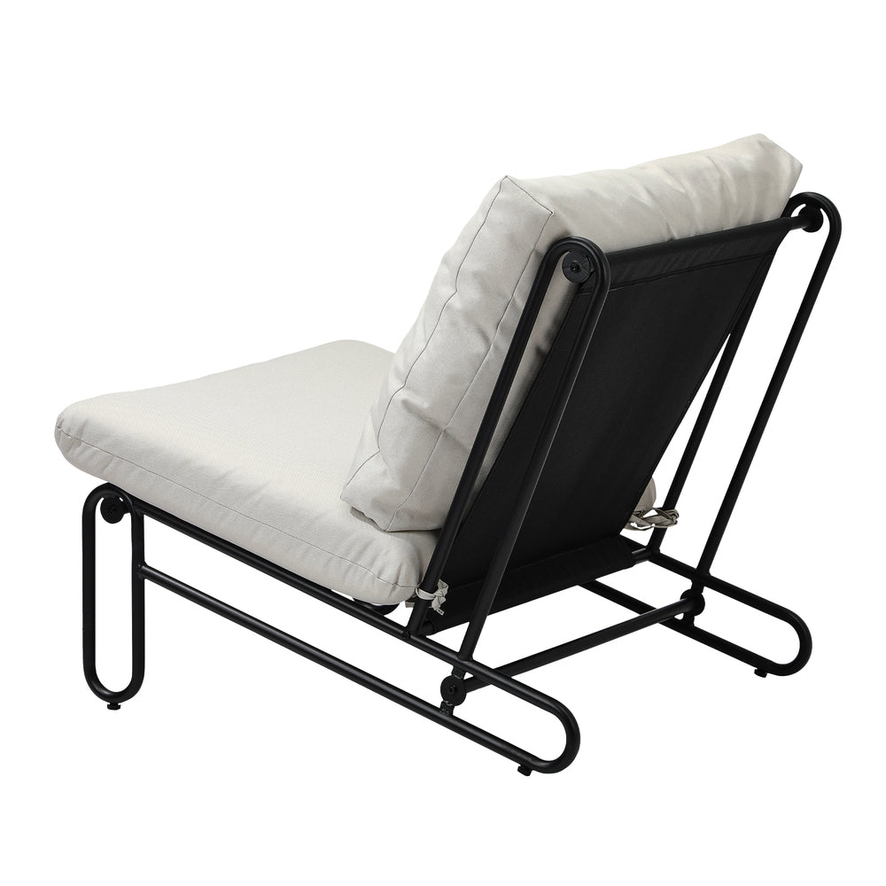 Livsip 2PC Outdoor Lounge Chairs Patio Sofa with Cushions Beige