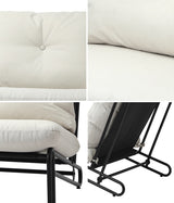Livsip 2PC Outdoor Lounge Chairs Patio Sofa with Cushions Beige - Front View
