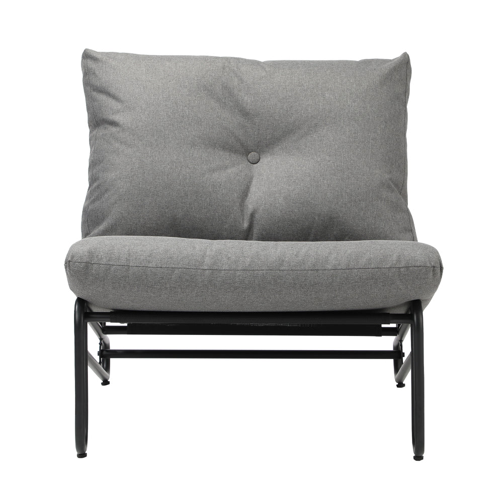 Livsip 2PC Outdoor Lounge Chairs Patio Sofa with Cushions Grey