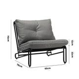 Livsip 2PC Outdoor Lounge Chairs Patio Sofa with Cushions Grey