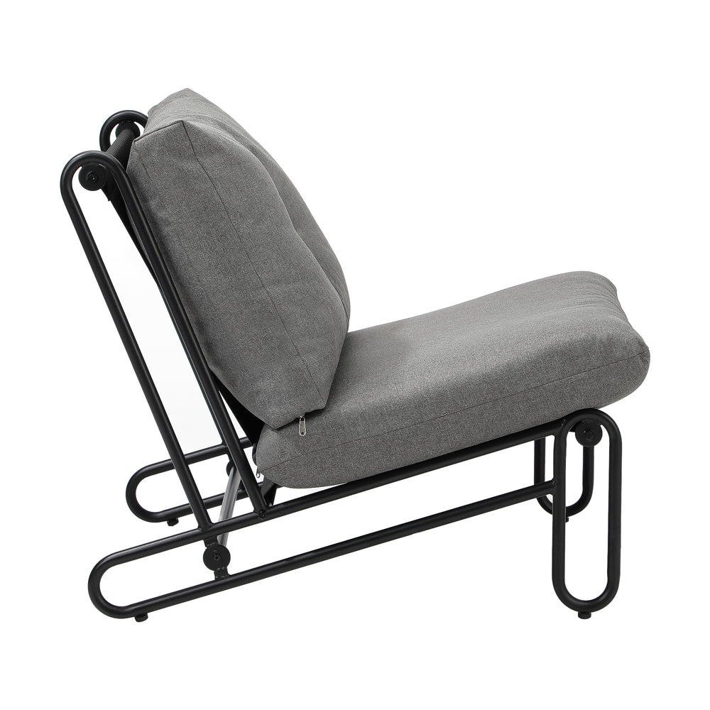Livsip 2PC Outdoor Lounge Chairs Patio Sofa with Cushions Grey