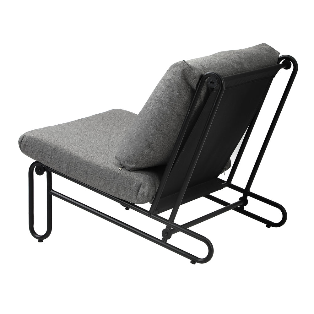Livsip 2PC Outdoor Lounge Chairs Patio Sofa with Cushions Grey