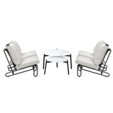 Livsip 6PCS Outdoor Sofa Set 2-in-1 Coffee Table with Chairs Beige