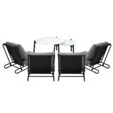 Livsip 6PCS Outdoor Sofa Set 2-in-1 Coffee Table with Chairs Grey