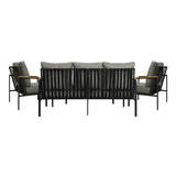 Livsip Outdoor Patio Set Table and Chairs with Cushion Black - 45-Degree Angle