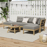 Livsip Outdoor Lounge Sofa Set 7 Piece Garden Furniture - Front View