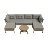 Livsip 6 Piece Outdoor Lounge Sofa Set Garden Furniture - Top-Down View