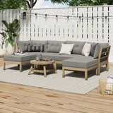 Livsip 6 Piece Outdoor Lounge Sofa Set Garden Furniture - Close-Up Angle