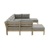 Livsip 9PCS Outdoor Sofa Set Lounge Setting Patio Furniture Beige - Front View