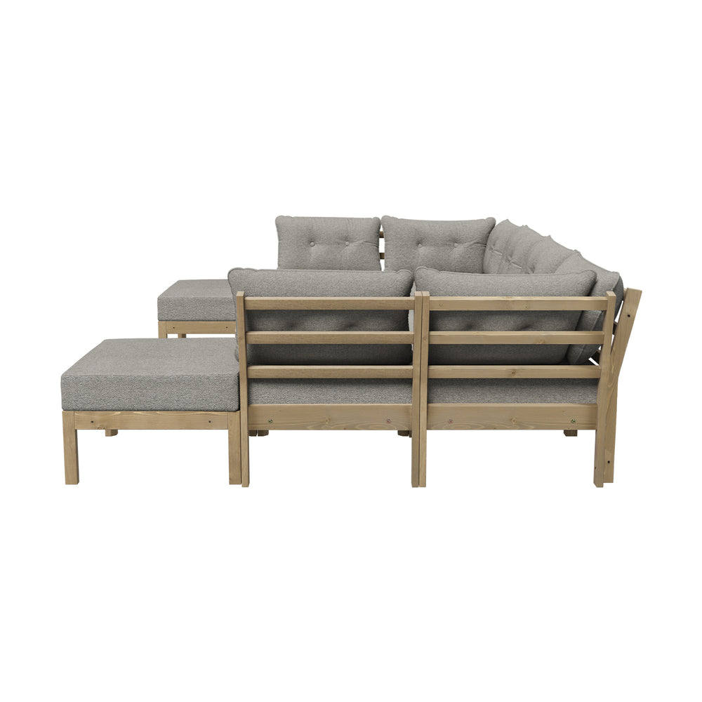 Livsip 9PCS Outdoor Sofa Set Lounge Setting Patio Furniture Beige