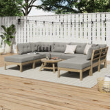 Livsip 9PCS Outdoor Sofa Set Lounge Setting Patio Furniture Beige