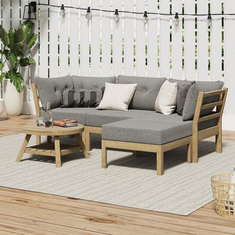 Livsip 5 Piece Outdoor Sofa Set Garden Lounge Patio Setting, image 7