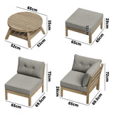 Livsip 8PCS Outdoor Sofa Set Lounge Setting Patio Furniture Beige