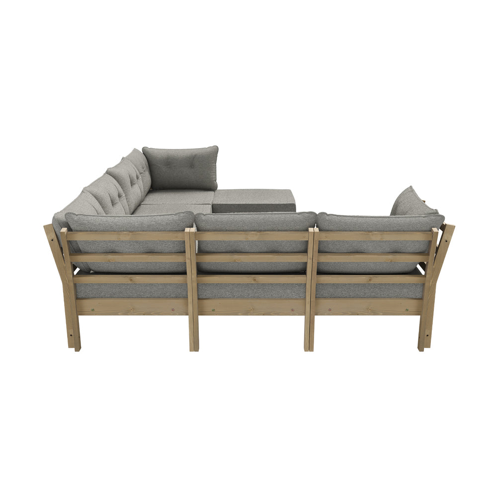 Livsip 8PCS Outdoor Sofa Set Lounge Setting Patio Furniture Beige