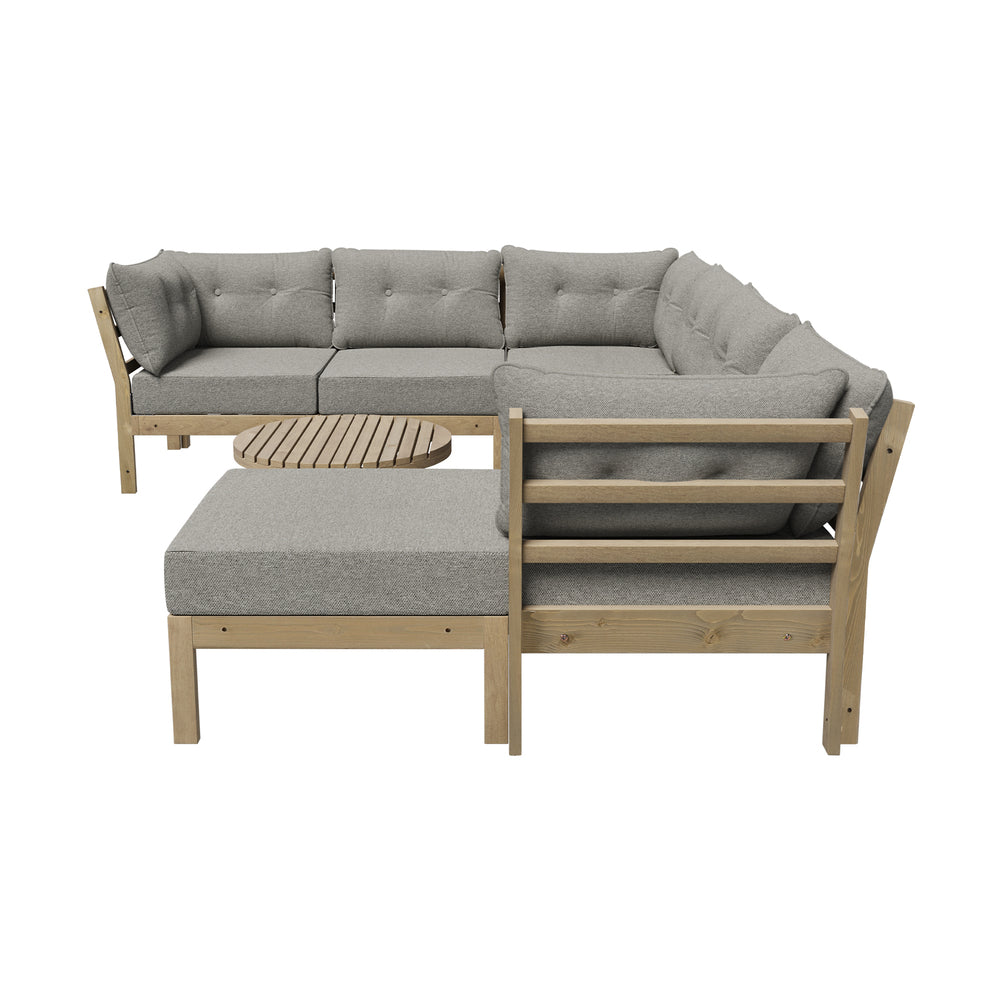 Livsip 8PCS Outdoor Sofa Set Lounge Setting Patio Furniture Beige
