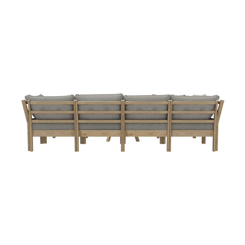 Livsip 8PCS Outdoor Sofa Set Lounge Setting Patio Furniture Beige