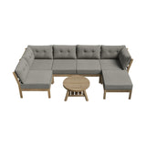 Livsip 7 Piece Outdoor Sofa Set 5-Seater Lounge Setting