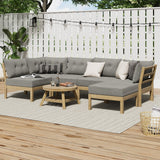 Livsip 7 Piece Outdoor Sofa Set 5-Seater Lounge Setting