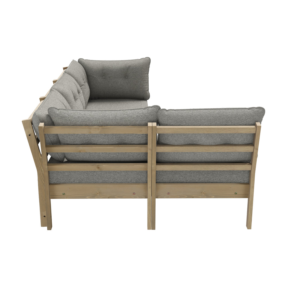 Livsip Outdoor Sofa Set 4 Seater Lounge 1 Coffee Table Beige