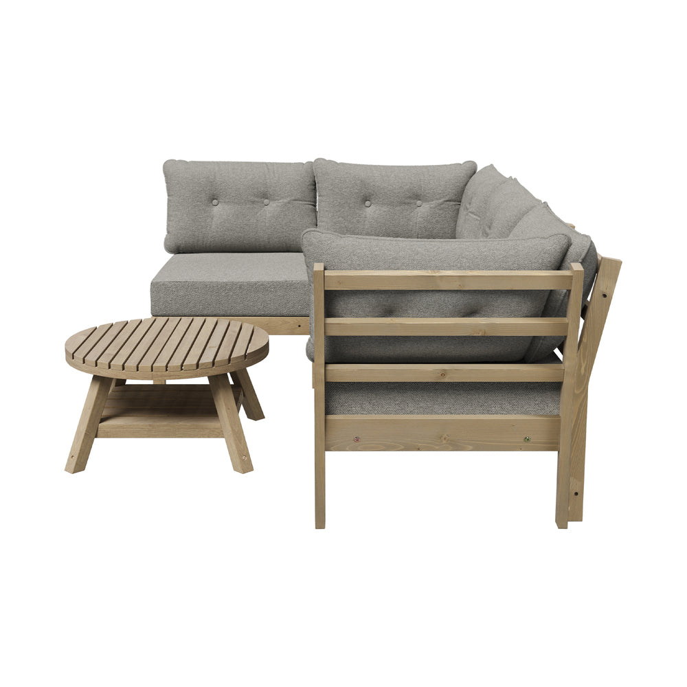 Livsip Outdoor Sofa Set 4 Seater Lounge 1 Coffee Table Beige