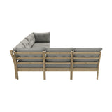 Livsip 7 Seater Outdoor Sofa Set with Coffee Table Beige - Rear View