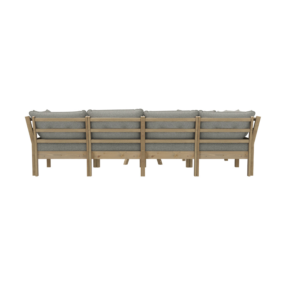 Livsip 7 Seater Outdoor Sofa Set with Coffee Table Beige
