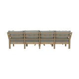 Livsip 7 Seater Outdoor Sofa Set with Coffee Table Beige - Close-Up Angle