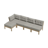 Livsip 5 Piece Outdoor Sofa Set 4-seater sofa & 1 Ottoman Beige