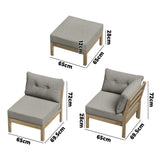 Livsip 5 Piece Outdoor Sofa Set 4-seater sofa & 1 Ottoman Beige