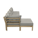 Livsip 5 Piece Outdoor Sofa Set 4-seater sofa & 1 Ottoman Beige - Front View