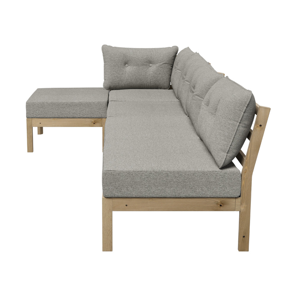 Livsip 5 Piece Outdoor Sofa Set 4-seater sofa & 1 Ottoman Beige