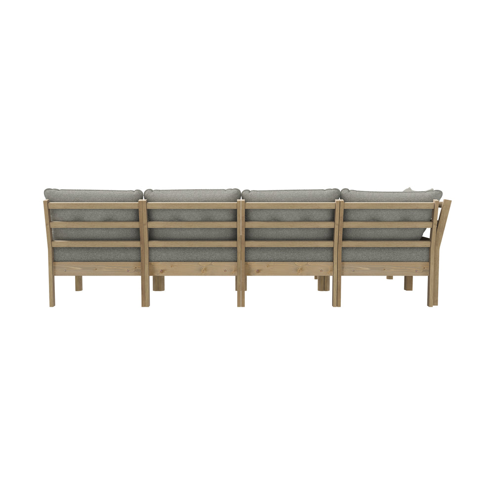 Livsip 5 Piece Outdoor Sofa Set 4-seater sofa & 1 Ottoman Beige