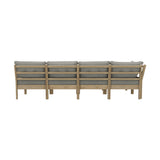 Livsip 5 Piece Outdoor Sofa Set 4-seater sofa & 1 Ottoman Beige - Side View
