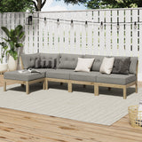 Livsip 5 Piece Outdoor Sofa Set 4-seater sofa & 1 Ottoman Beige - Extra Image