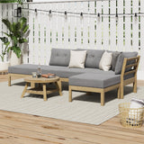 Livsip Outdoor Lounge Sofa Set 7 Piece Garden Furniture Grey - Extra Image