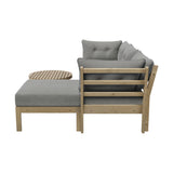 Livsip 5 Piece Outdoor Furniture Set Garden Lounge Sofa - Front View