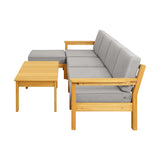 Livsip Outdoor Sofa Set Lounge Patio Set 6 Piece - Front View