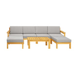 Livsip Outdoor Sofa Set Lounge Patio Set 7 Piece - Side View