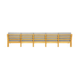 Livsip Outdoor Sofa Set Wooden Patio Set 7-Piece - Close-Up Angle